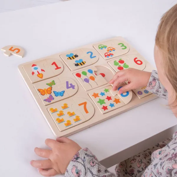Bigjigs Toys Picture and Number Matching Puzzle