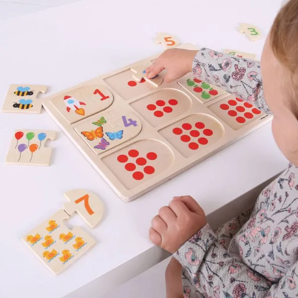 Bigjigs Toys Picture and Number Matching Puzzle