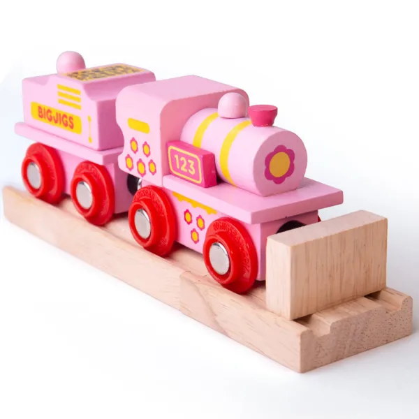 Bigjigs Rail Pink 123 Engine