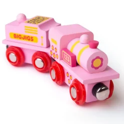 Bigjigs Rail Pink 123 Engine