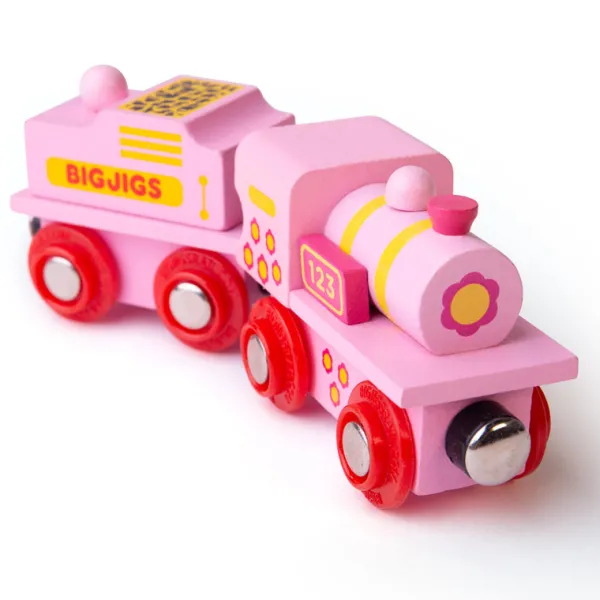 Bigjigs Rail Pink 123 Engine