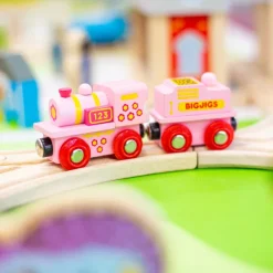 Bigjigs Rail Pink 123 Engine