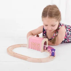 Bigjigs Rail Pink Brick Tunnel