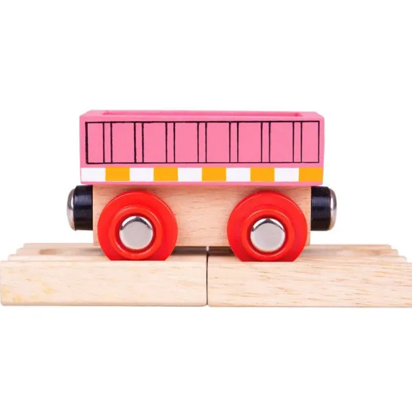 Bigjigs Rail Pink Wagon