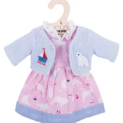 Bigjigs Toys Polar Bear Pink Dress (for Size Large Doll)