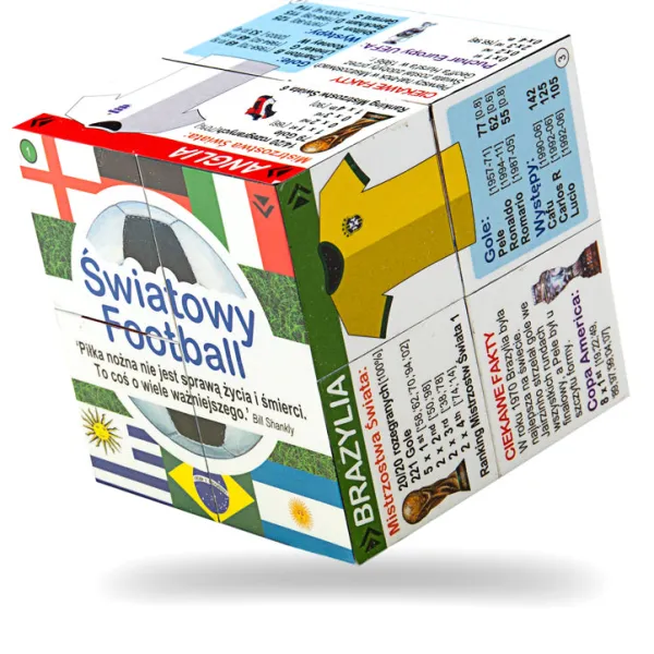 ZooBooKoo Polish World Football Top Teams and Statistics Cube Book