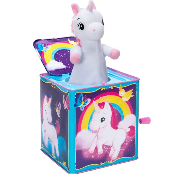 Schylling Pop & Glow Unicorn Jack In The Box