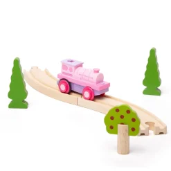 Bigjigs Rail Powerful Pink Loco (Battery Operated)