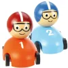 Bigjigs Toys Pull Back Racing Car (Pack of 2 - Orange and Blue)