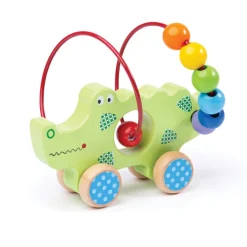 Bigjigs Baby Push Along Crocodile Bead Frame