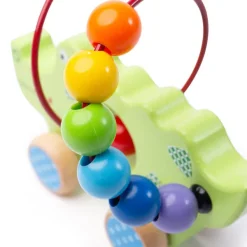 Bigjigs Baby Push Along Crocodile Bead Frame