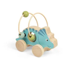 Bigjigs Toys Push Along Triceratops Bead Frame