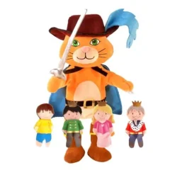 Fiesta Crafts Puss in Boots Hand & Finger Puppet Set