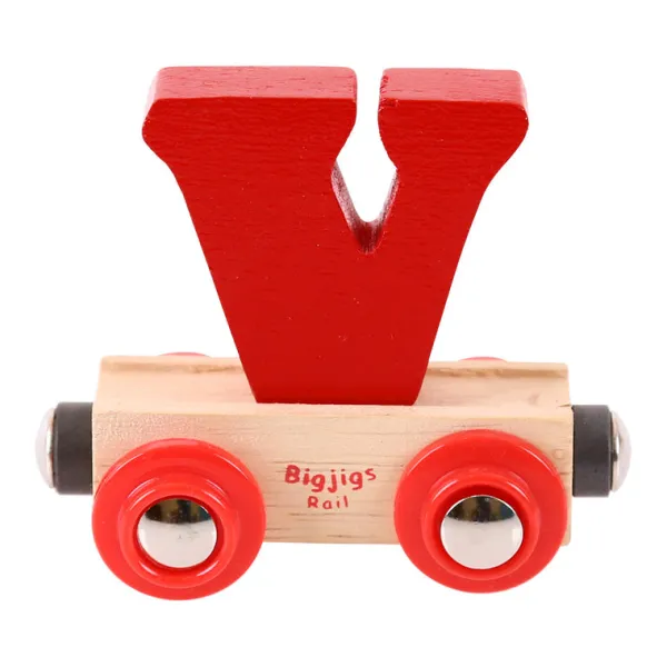 Bigjigs Rail Rail Name Letters and Numbers - V