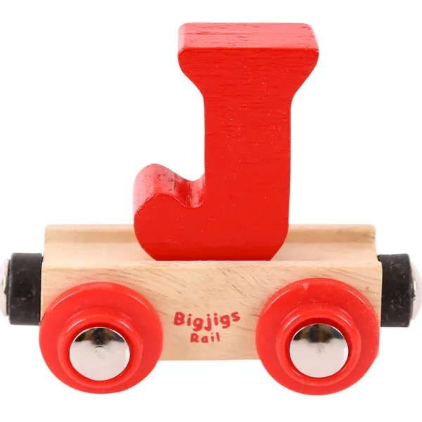 Bigjigs Rail Rail Name Letters and Numbers - J