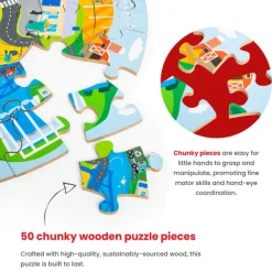 Bigjigs Toys Recycling Circular Floor Puzzle (50pc)