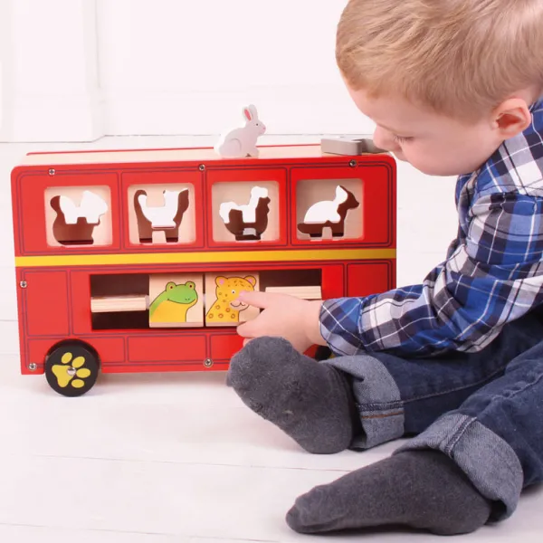 Bigjigs Toys Red Bus Sorter
