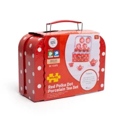 Bigjigs Toys Red Polka Dot Porcelain Tea Set