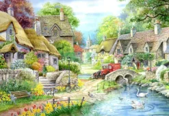 House of Puzzles River Cottage - BIG 250 Piece Jigsaw Puzzle