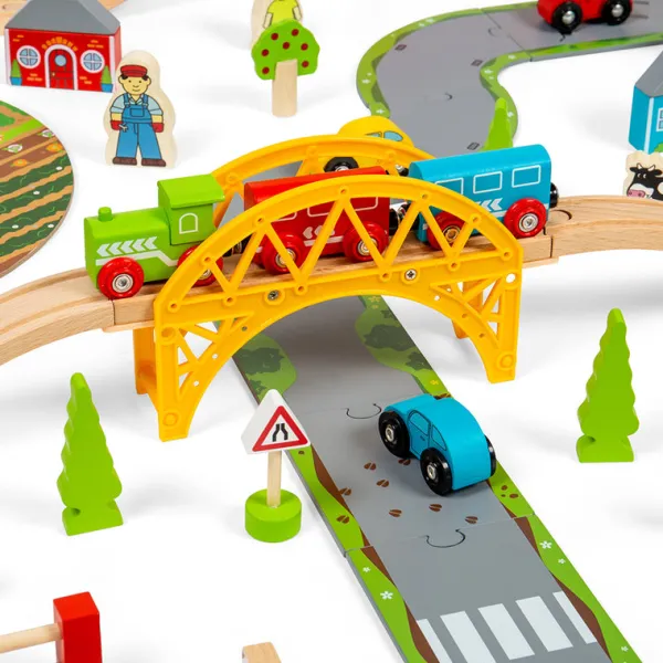 Bigjigs Rail Road & Rail Train Set