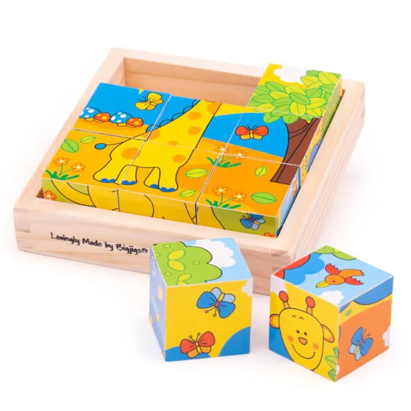 Bigjigs Toys Safari Cube Puzzle