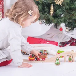 Bigjigs Rail Santa Sleigh with Reindeer