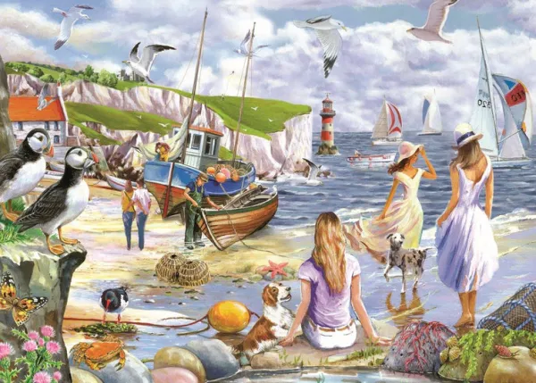 House of Puzzles Sea Shore Breezes - BIG 500 Piece Jigsaw Puzzle
