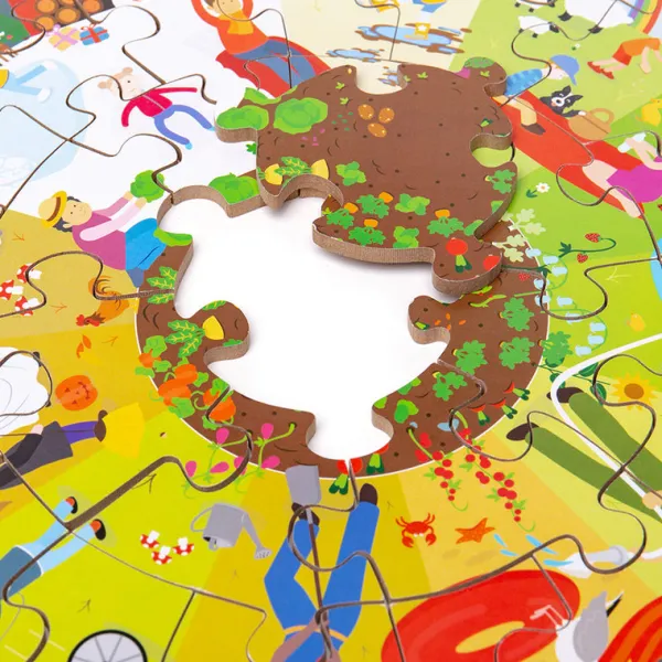 Bigjigs Toys Seasonal Circular Floor Puzzle