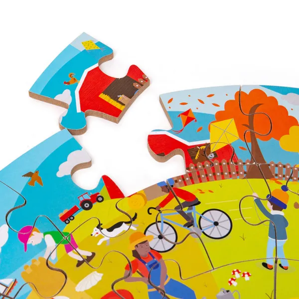 Bigjigs Toys Seasonal Circular Floor Puzzle