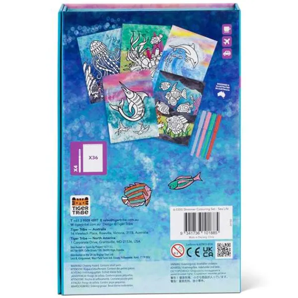 Tiger Tribe Shimmer Colouring Set - Sea Life