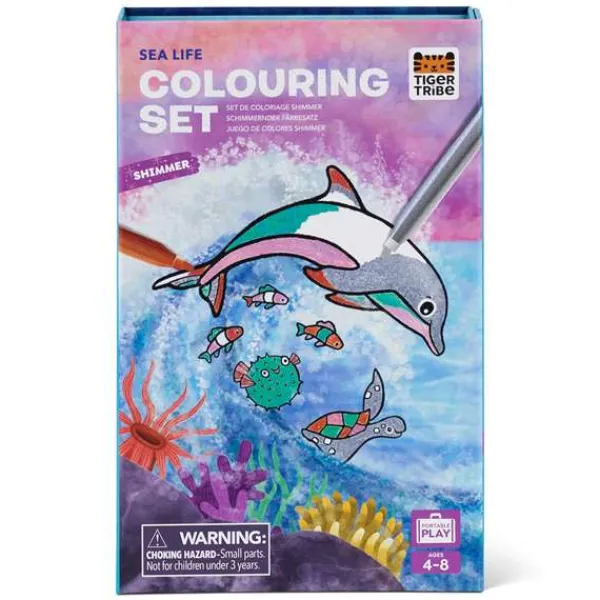 Tiger Tribe Shimmer Colouring Set - Sea Life