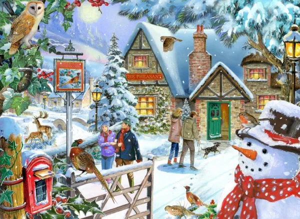 House of Puzzles Snowman's View - 1000 Piece Jigsaw Puzzle