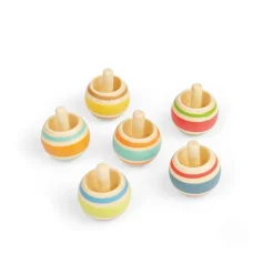 Bigjigs Toys Spinning Tops (6 Pack)