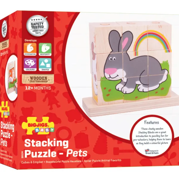Bigjigs Baby Stacking Blocks (Pets)