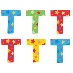 Bigjigs Toys Star Letter T (One Supplied)