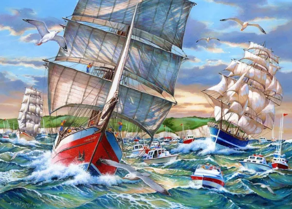 House of Puzzles Tall Ships - 1000 Piece Jigsaw Puzzle
