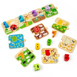 Bigjigs Toys 1-10 Tile Puzzle