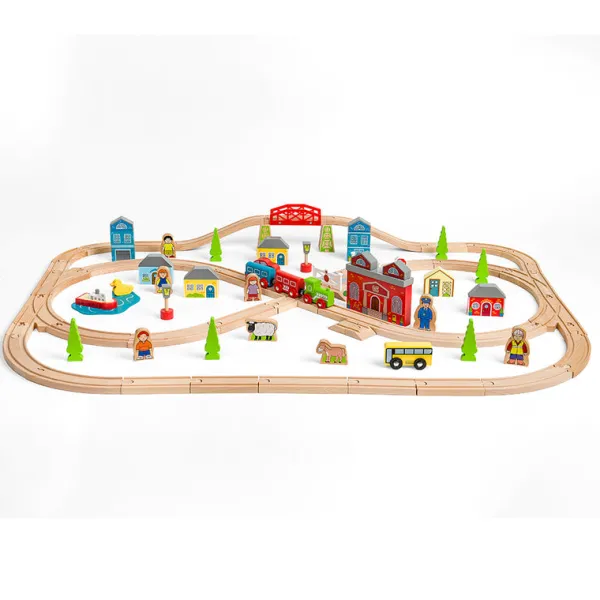 Bigjigs Rail Town and Country Train Set