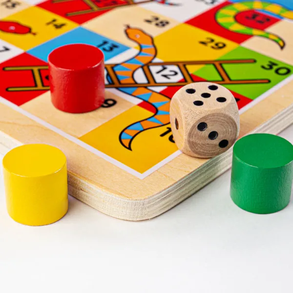 Bigjigs Toys Traditional Snakes and Ladders - DAMAGED BOX