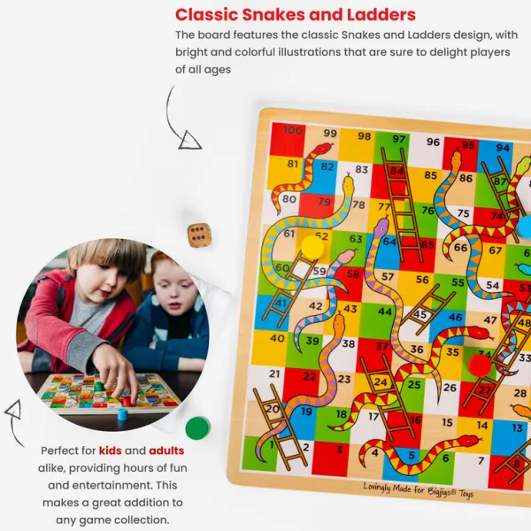 Bigjigs Toys Traditional Snakes and Ladders