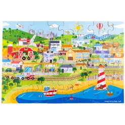 Bigjigs Toys Transport Town Floor Puzzle