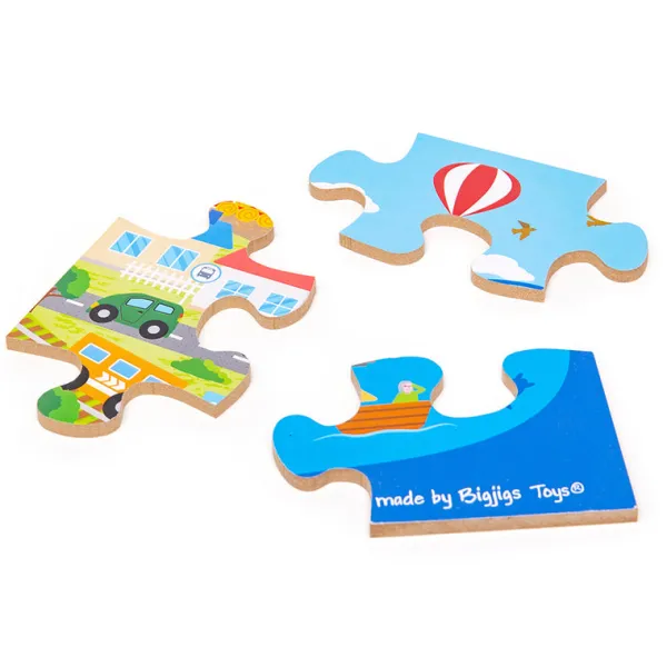 Bigjigs Toys Transport Town Floor Puzzle - DAMAGED BOX