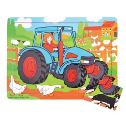 Bigjigs Toys Tray Puzzle Tractor