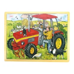 Bigjigs Toys Tray Puzzle Tractor