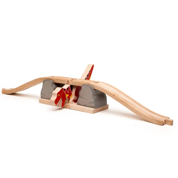 Bigjigs Rail T-Rex Bursting Bridge