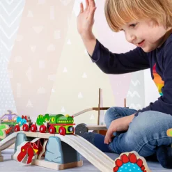 Bigjigs Rail T-Rex Bursting Bridge