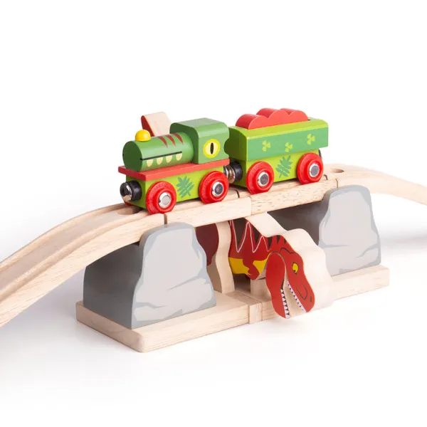 Bigjigs Rail T-Rex Bursting Bridge