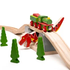 Bigjigs Rail T-Rex Bursting Bridge
