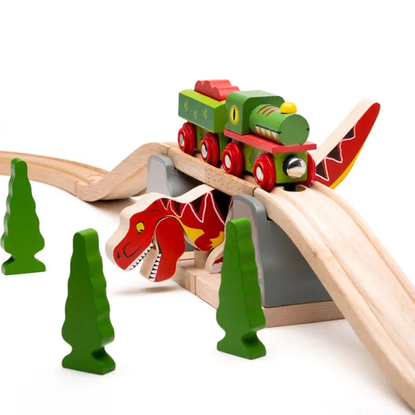 Bigjigs Rail T-Rex Bursting Bridge