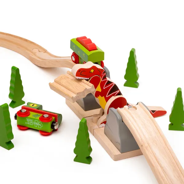 Bigjigs Rail T-Rex Bursting Bridge